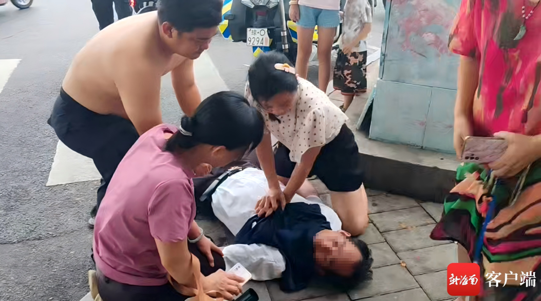 媒体聚焦|接孩子路上遇男子心跳骤停！三亚一护士跪地救人